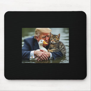Lustige Trump Katze und Ente Memes Weihnachten Hal Mousepad