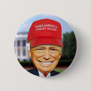 LUSTIGE TRUMP-KNOPF BUTTON