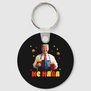 Lustige Trump Mc Mega Pommes Fast Food Schlüsselanhänger