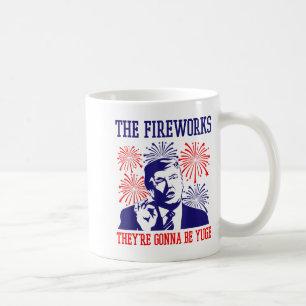 Lustige Trump-Zitat-Feuerwerke 4. Juli Kaffeetasse