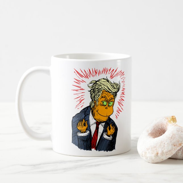 Lustige Trumpf-Weihnachtskaffee-Tasse Kaffeetasse (Mit Donut)