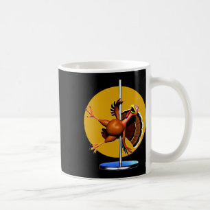 Lustige Truthahn Tanzkleidung Tanzstange Dankeschö Kaffeetasse