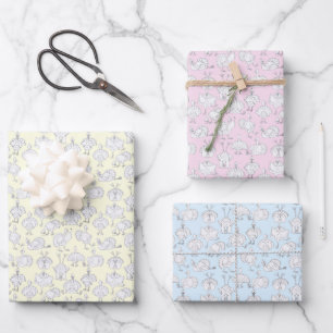 Lustige Truthähne haben Spaß! Geschenkpapier Set