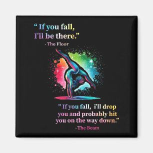 Lustige Turnhalle Boden Spruch Turnerin Regenbogen Magnet