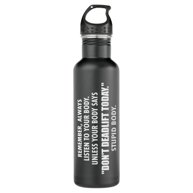 Lustige Turnhallen-motivierend Spaß Trinkflasche (Vorderseite)