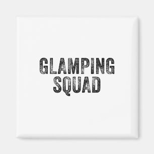 Lustige Übereinstimmung Glamping-Trupp Familie Cam Magnet