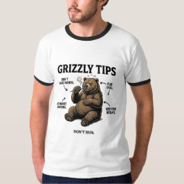 Lustige Überlebenstipps für Grizzlybären Outdoor H T-Shirt