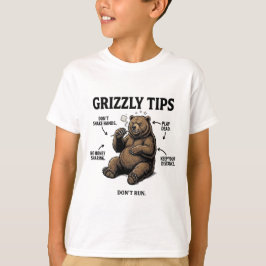 Lustige Überlebenstipps für Grizzlybären Outdoor H T-Shirt