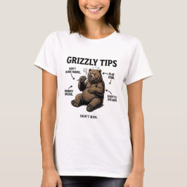 Lustige Überlebenstipps für Grizzlybären Outdoor H T-Shirt