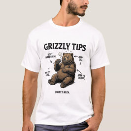 Lustige Überlebenstipps für Grizzlybären Outdoor H T-Shirt