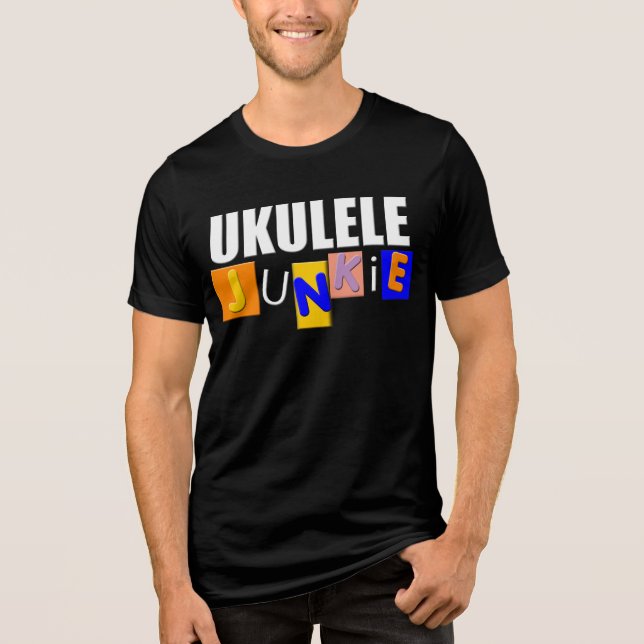 Lustige Ukulele Tri-Blend Shirt (Vorderseite)