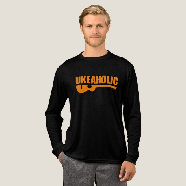 Lustige Ukulele  Tri-Blend Shirt (Volle Vorderseite)