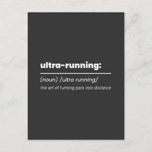 Lustige Ultra-Lauf-Definition  Postkarte