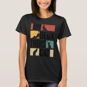 Lustige Un Deux Trois Katzen Geschenk Coole Kitty T-Shirt