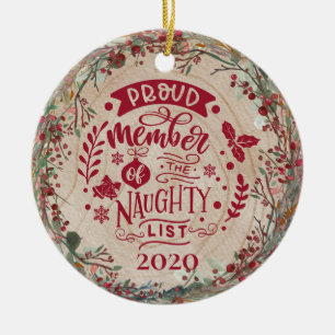 Lustige Unartige Liste Personalisiertes Foto Botan Keramik Ornament