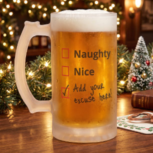 Lustige Unartige Liste Zitat - Mach deine eigene A Mattglas Bierglas