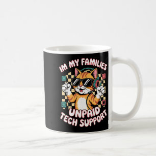Lustige unbezahlte technische PC-Support orange ge Kaffeetasse