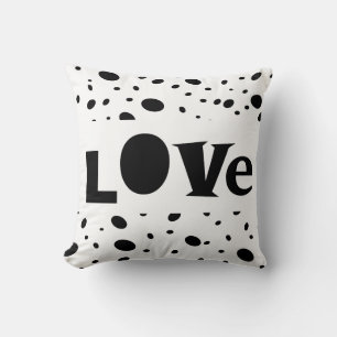 lustige und funky Typografie Liebe Anführungskisse Kissen