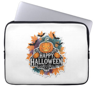 Lustige und gruselige Halloween-Zitate glücklich Laptopschutzhülle