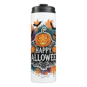 Lustige und gruselige Halloween-Zitate Glücklich Thermosbecher