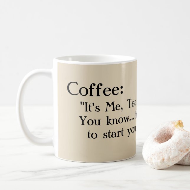 "Lustige und süße Kaffee-Tasse, für meinen Freund! Kaffeetasse (Mit Donut)