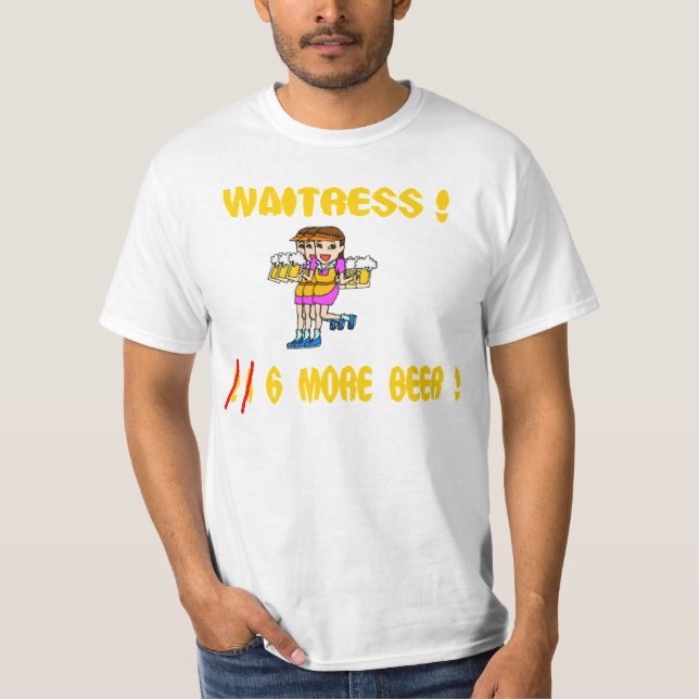 Lustige undeutliche doppelte Vision mehr Bier T-Shirt (Vorderseite)