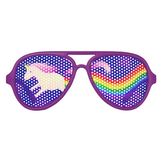 Lustige Unicorn Regenbogen Party Sonnenbrillen Sonnenbrille Zazzle Ch