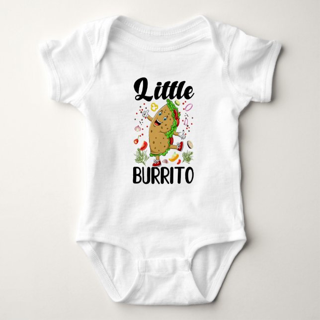 lustige unisex kleine Burrito Wortart Baby Strampler (Vorderseite)