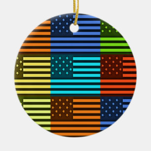Lustige USA-Flagge Keramik Ornament
