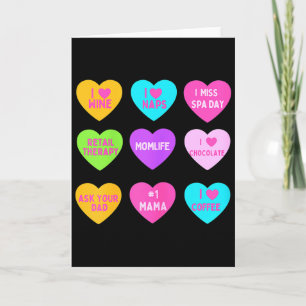 Lustige Valentins-Konversationsherzen für Mama Dam Karte