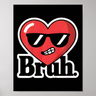 Lustige Valentinsgruß-Kinder Cool Heart Jungen Poster