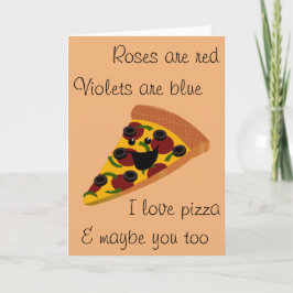 Lustige Valentinsgruß-Pizza Feiertagskarte