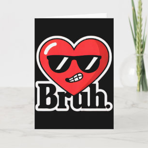 Lustige Valentinsgrüße Kinder Bruh Cool Heart Jung Karte