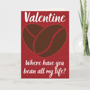 Lustige Valentinskarte für Kaffeeliebhaber Karte