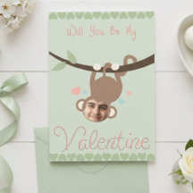 Lustige Valentinskarte mit Affenfoto 