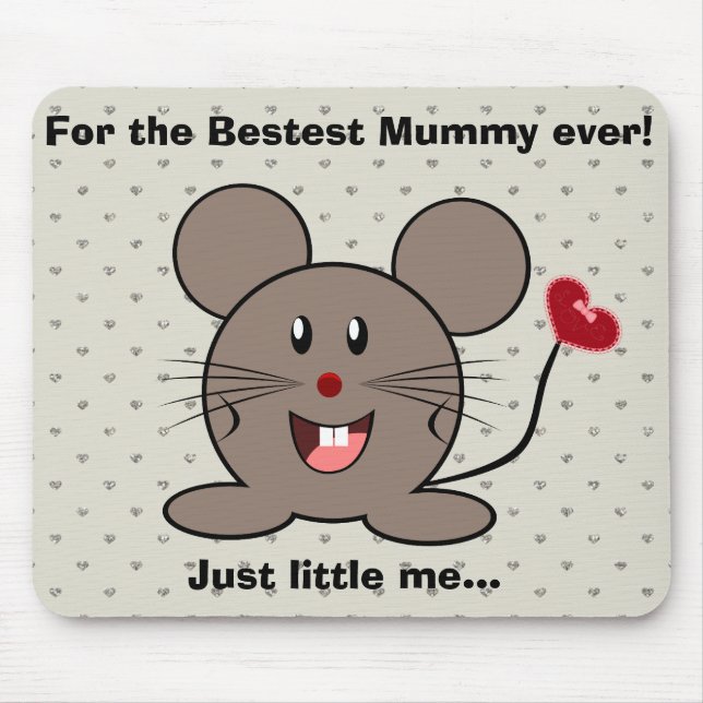 Lustige Valentinstag-Maus Mousepad (Vorne)