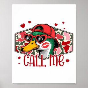 Lustige Valentinstag Ruf Mich Entenjagd Männer Fra Poster