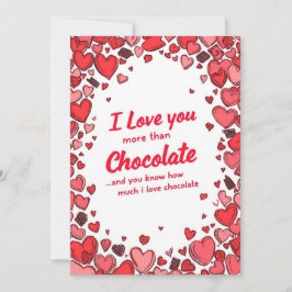 lustige Valentinstag-Schokoladenkarten Feiertagskarte