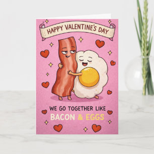 Lustige Valentinstagskarte mit Bacon und Eiern 🥓� Feiertagskarte
