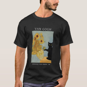 Lustige Van Gogh Sonnenblumen Katze Meme Van Gogh T-Shirt