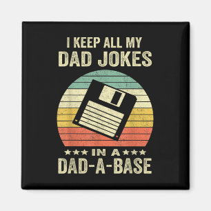 Lustige Väter-Witze für Männer in Dad-a-base Vinta Magnet