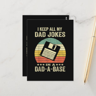 Lustige Väter-Witze in Papa-Basis Postkarte