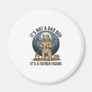 Lustige Vaterfigur Bär Camping Vektor Design_1 Magnet