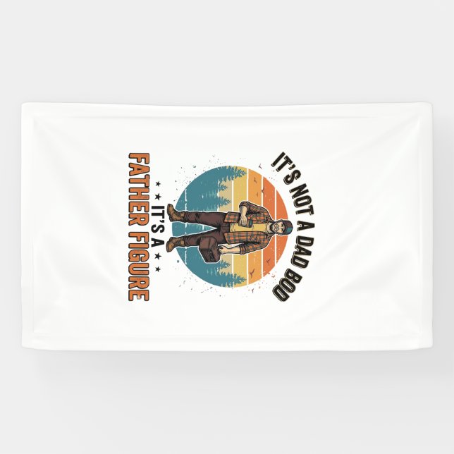 Lustige Vaterfigur Vintage-Dad-Humor-Shirt-Design Banner (Horizontal)