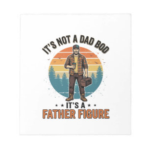 Lustige Vaterfigur Vintage-Dad-Humor-Shirt-Design Notizblock