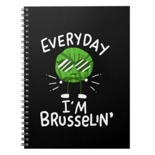 Lustige vegane Rosenkohl Notizblock