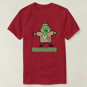 Lustige vegane Zombie-Körner Halloween T-Shirt