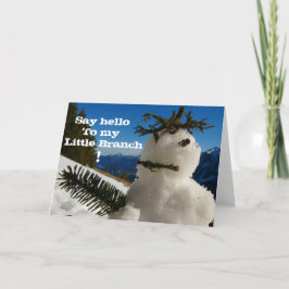 Lustige verärgerte Schneemannkarte Karte