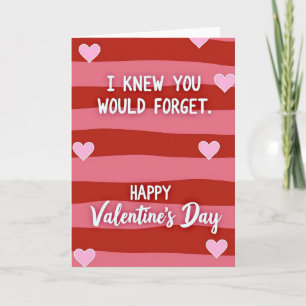 Lustige vergessene Valentinskarte Karte