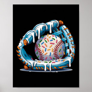 Lustige Verkaufs-Handschuh-Tropf-Eiscreme-Spieler Poster